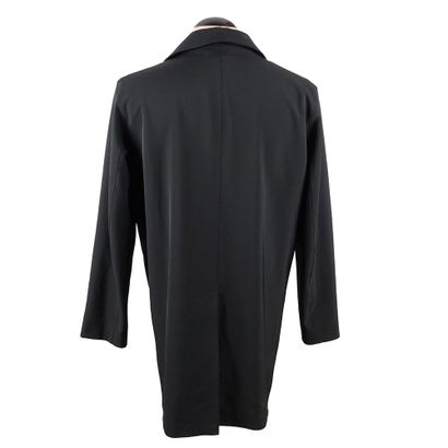 SANDRO
Waterproof navy blue coat with collar....