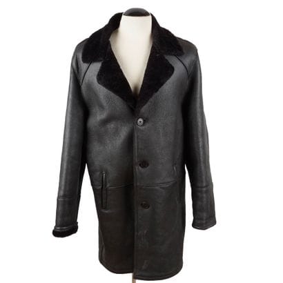 BOD CHRISTENSEN
Black leather winter coat...