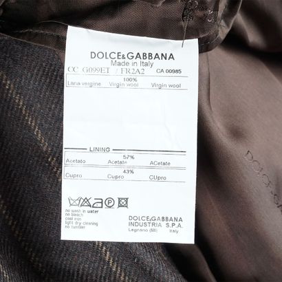 DOLCE GABBANA
Veste tailleur en laine marron...