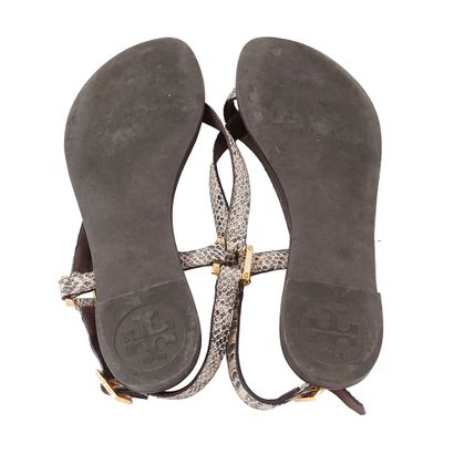TORY BURCH
Sandales en cuir marron à bride...