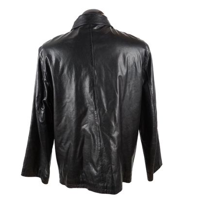 STRELLSON
Black leather jacket with zipper...
