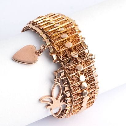 OR 14K / 14K GOLD
Bracelet large ségmenté...
