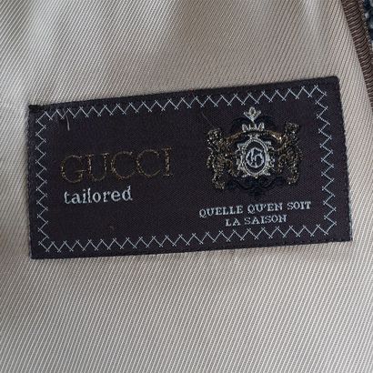 GUCCI
Brown and beige herringbone alpaca...