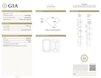 DIAMANT 3.02 ct IF- D, OR 18K / DIAMOND 3.02...