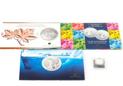 20$ CANADA / 0.999 SILVER
Lot de 3 pièces...