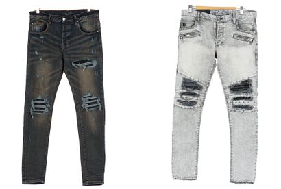 AMIRI
Jeans bleu foncé avec déchirures
Taille...