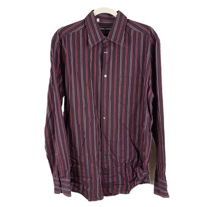 DOLCE GABBANA
Chemise marron aux rayures...