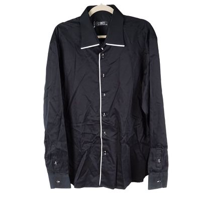 BALENCIAGA
Chemise noire coupe ajustée bordée...