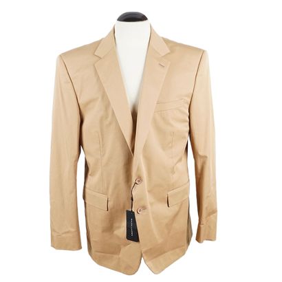 RALPH LAUREN 
Une veste tailleur brun clair...