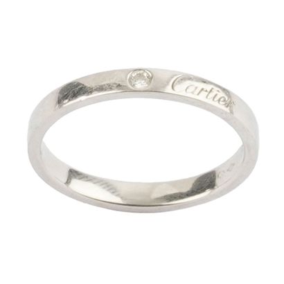 CARTIER 
Bague Cartier en platine sertie...