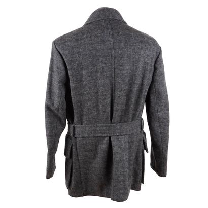FAÇONNABLE
Mottled gray wool coat with belt...