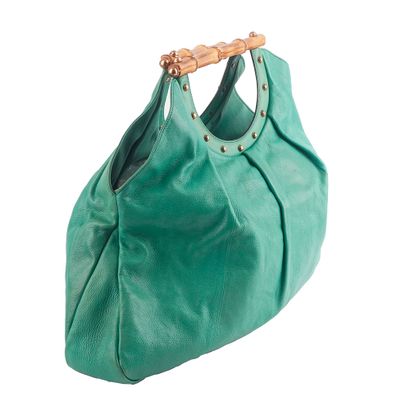GUCCI
Gucci Bamboo bag in green leather,...