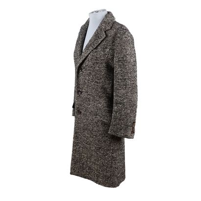 GUCCI
Brown and beige herringbone alpaca...