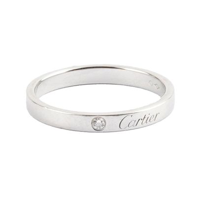 CARTIER 
Bague Cartier en platine sertie...