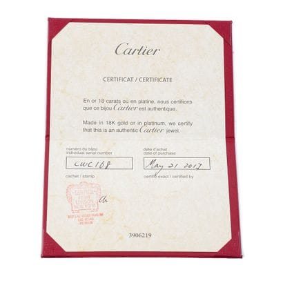 CARTIER LOVE
Bague Love Cartier en or blanc...
