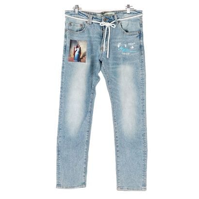 OFF-WHITE 
Jean blue clair délavé Off-White...