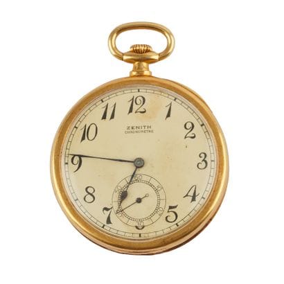 ZENITH
Montre à gousset Zenith en or 18K,...