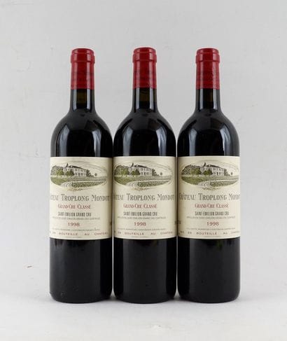 Château Troplong Mondot 1998 - 3 bouteil...