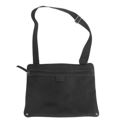 GUCCI
Messenger bag in black canvas and leather,...