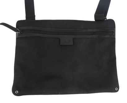 GUCCI
Messenger bag in black canvas and leather,...