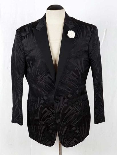 RALPH LAUREN
Black jacquard blazer with pointed...