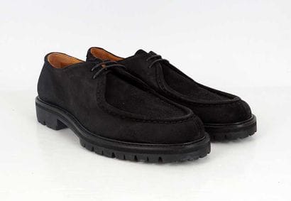 MR. P
Black suede derbies. 
Men's size 8