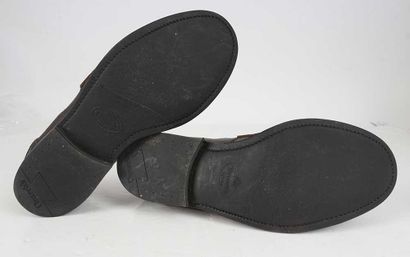 CHURCH'S 
Brown grained leather Tiverton...