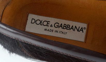 DOLCE GABBANA 
Brown calfskin derbies. 
Men's...