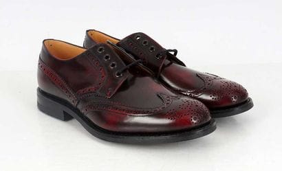 CHURCH'S 
Burgundy leather brogue Ramsden...