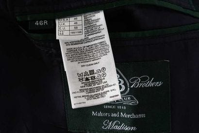 BROOKS BROTHERS 
Black wool suit jacket with...