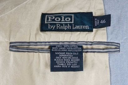 RALPH LAUREN
Blue Polo patchwork blazer with...