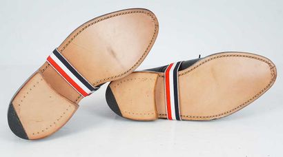 THOM BROWNE
Black grained leather lace-up...