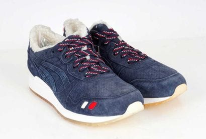 ASICS X KITH X MONCLER
Blue suede Gel Lyte...