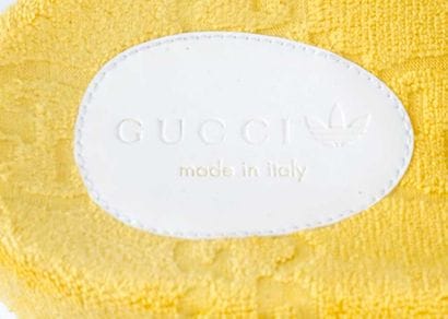 ADIDAS X GUCCI
Yellow terry cloth platform...
