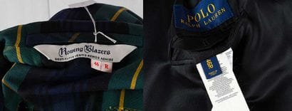 RALPH LAUREN 
Black jacquard Polo suit jacket...