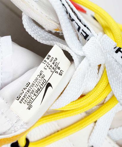 NIKE 
Off-white leather Blazer Low sneakers...