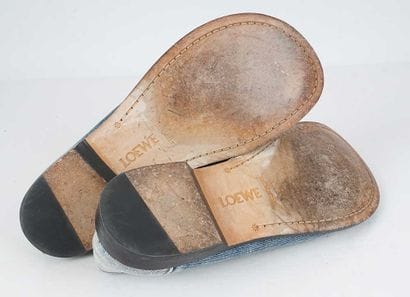 LOEWE
Campo penny loafers made of blue denim.
Men's...