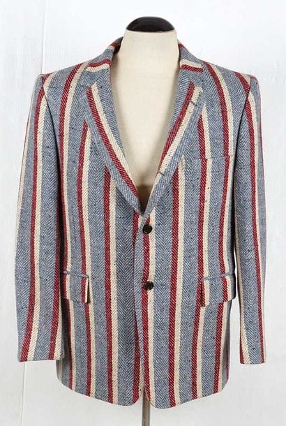 THOM BROWNE
Blue herringbone and striped...