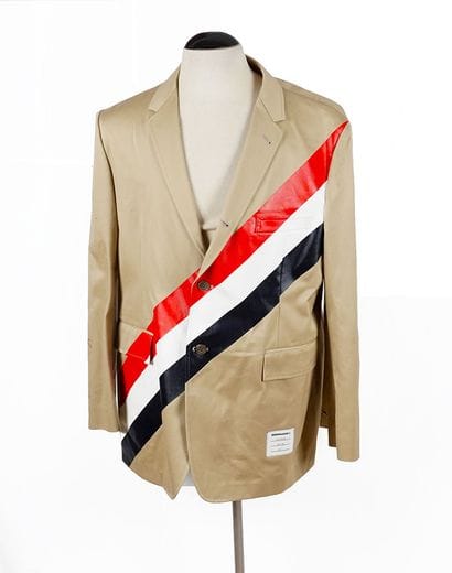 THOM BROWNE
Khaki blazer with red, white,...