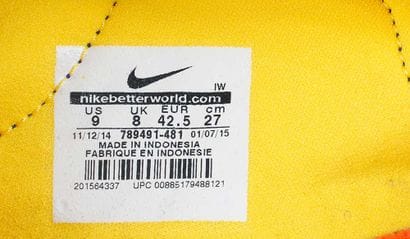 NIKE
Purple and yellow 'Concord Varsity Maize'...