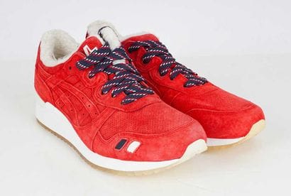 ASICS X KITH X MONCLER
Red suede Gel Lyte...