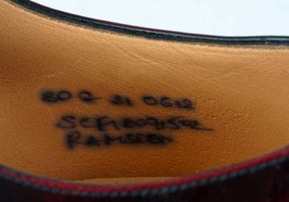 CHURCH'S 
Burgundy leather brogue Ramsden...