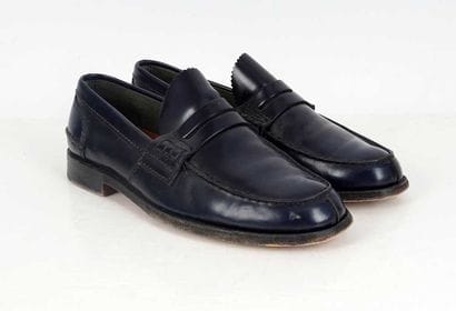 CHURCH'S 
Blue leather penny loafers. 
Men's...