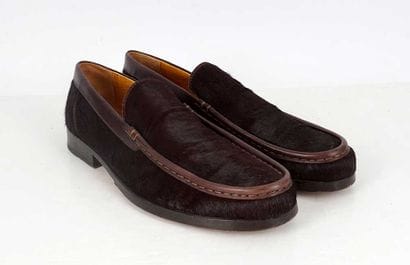 DOLCE GABBANA 
Brown calfskin derbies. 
Men's...