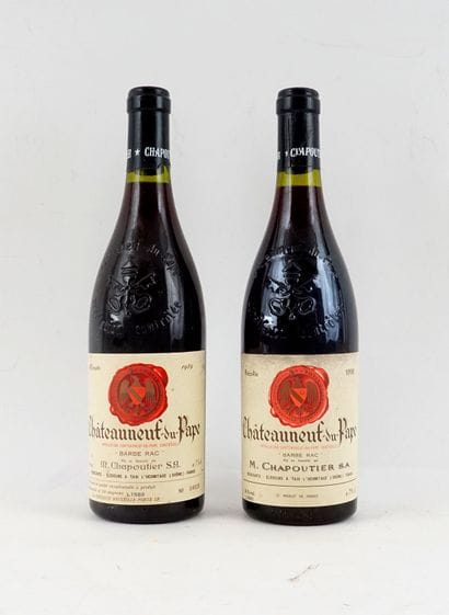 Barbe Rac 1989 1990, M. Chapoutier - 2 b...