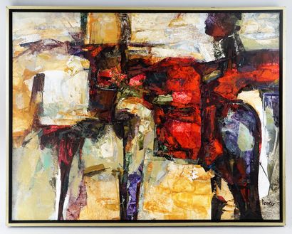 PATRY, Pierre (1956-)
''Mythik''
Oil on canvas
Signed...