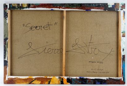 PATRY, Pierre (1956-)
''Secret''
Oil on canvas
Signed...