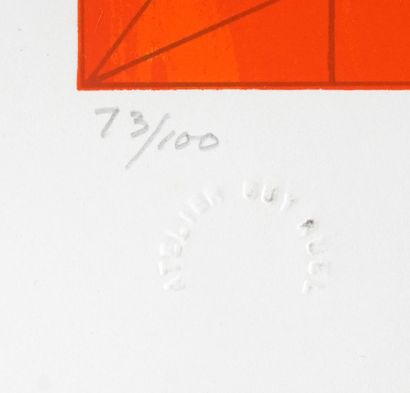 JUNEAU, Denis (1925-2014)
''Automne'' 
Silkscreen
Signed...
