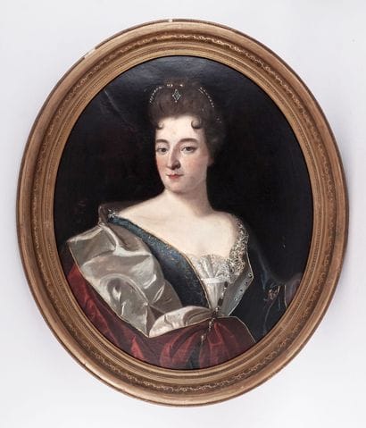 ÉCOLE FRANÇAISE XVIIIe
Portrait d'une élégante...