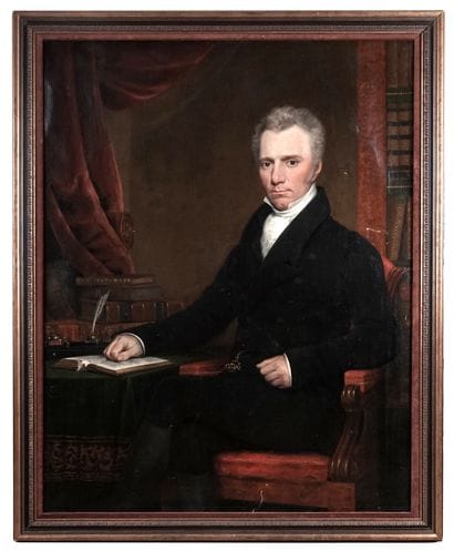 ÉCOLE ANGLAISE XIXe
Portrait d'un homme de...